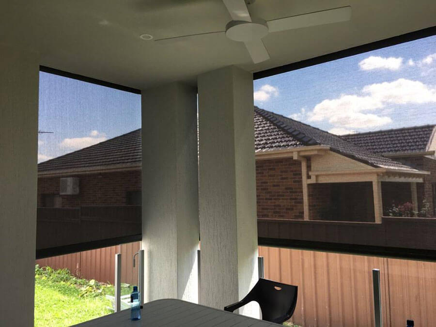 Urban track outdoor zip blinds