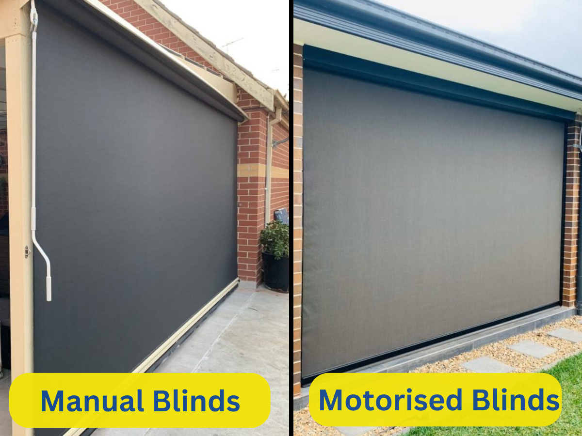 Manual vs Motorised Outdoor Blinds